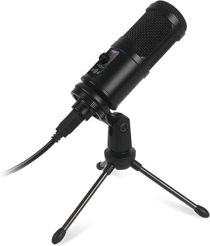 Platinet VGMTB2 VARR Gaming microfoon TUBE - USB vlogging, podcasting & studio microfoon incl. tripod en plopkap - zwart
