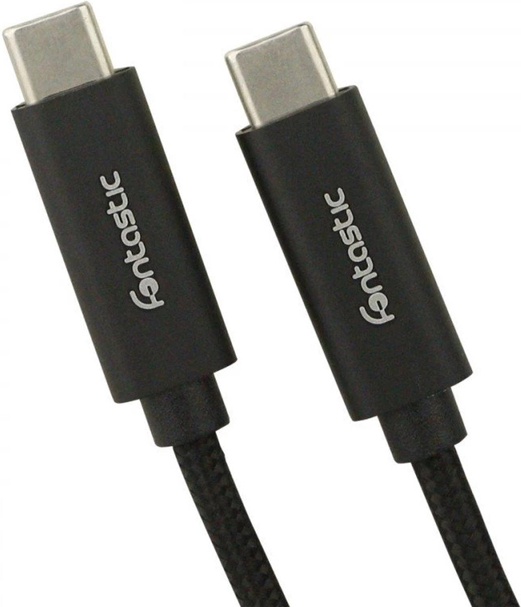 Fontastic 251238 USB-C to USB-C cable - 1 meter - Black