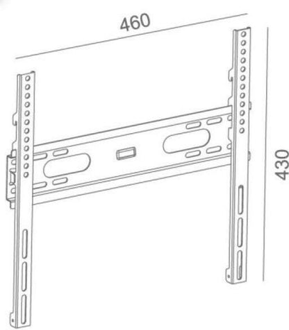 Omega OUTV400F TV wall mount - 23 to 55 Inch - VESA 100mm x 100mm to 400mm x 400mm - Black