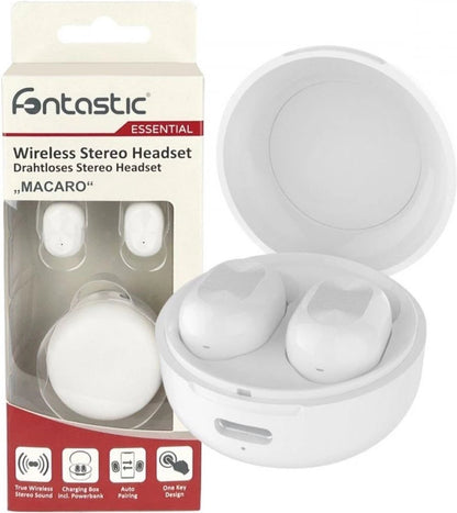 Fontastic 260612 Draadloze Oordopjes In-ear met Oplaaddoos - Wit