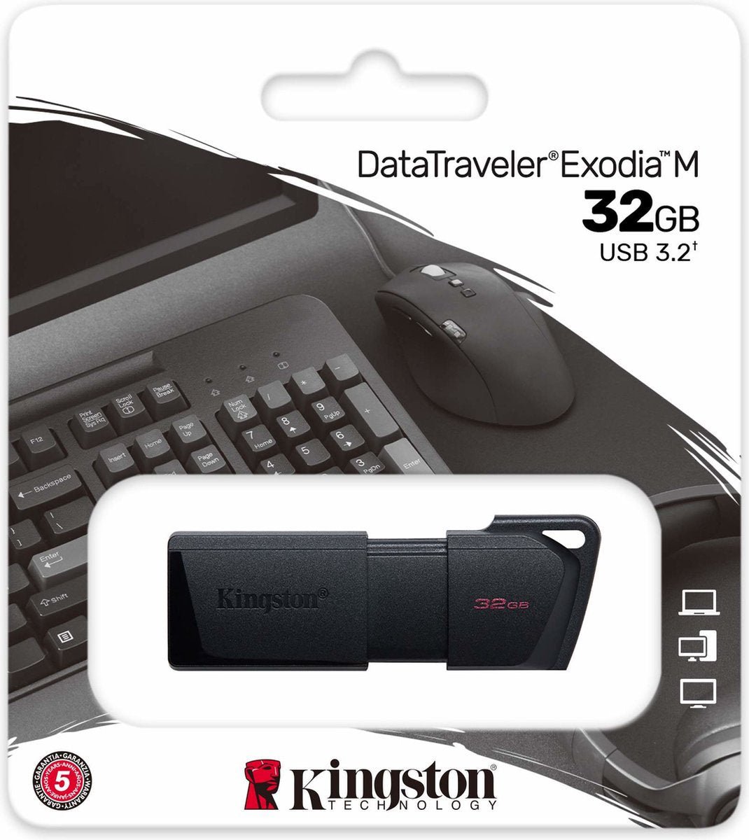 Kingston KING- 4418 DataTraveler Exodia - USB 3.2 Gen 1 - USB stick - 32GB - Zwart