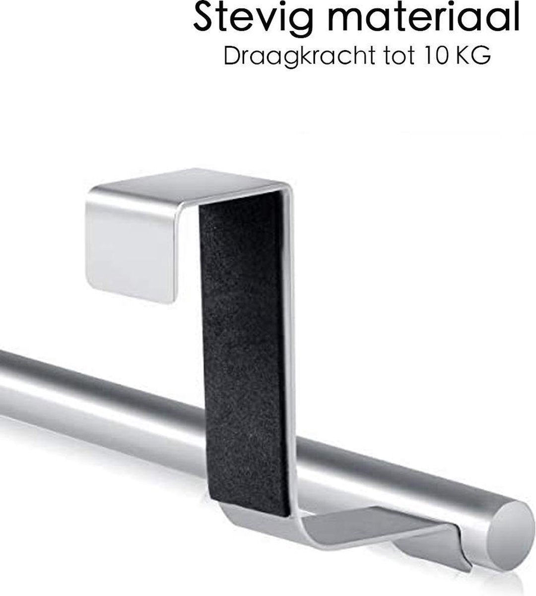 2 stuks keuken handdoekenrek - deurhanger - RVS - 23.5cm