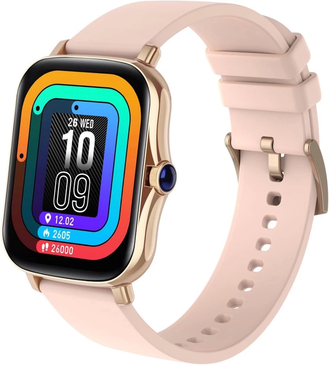Fontastic 260339 Smartwatch/Sportwatch - App voor iOS en Android - IP67 - Roségoud