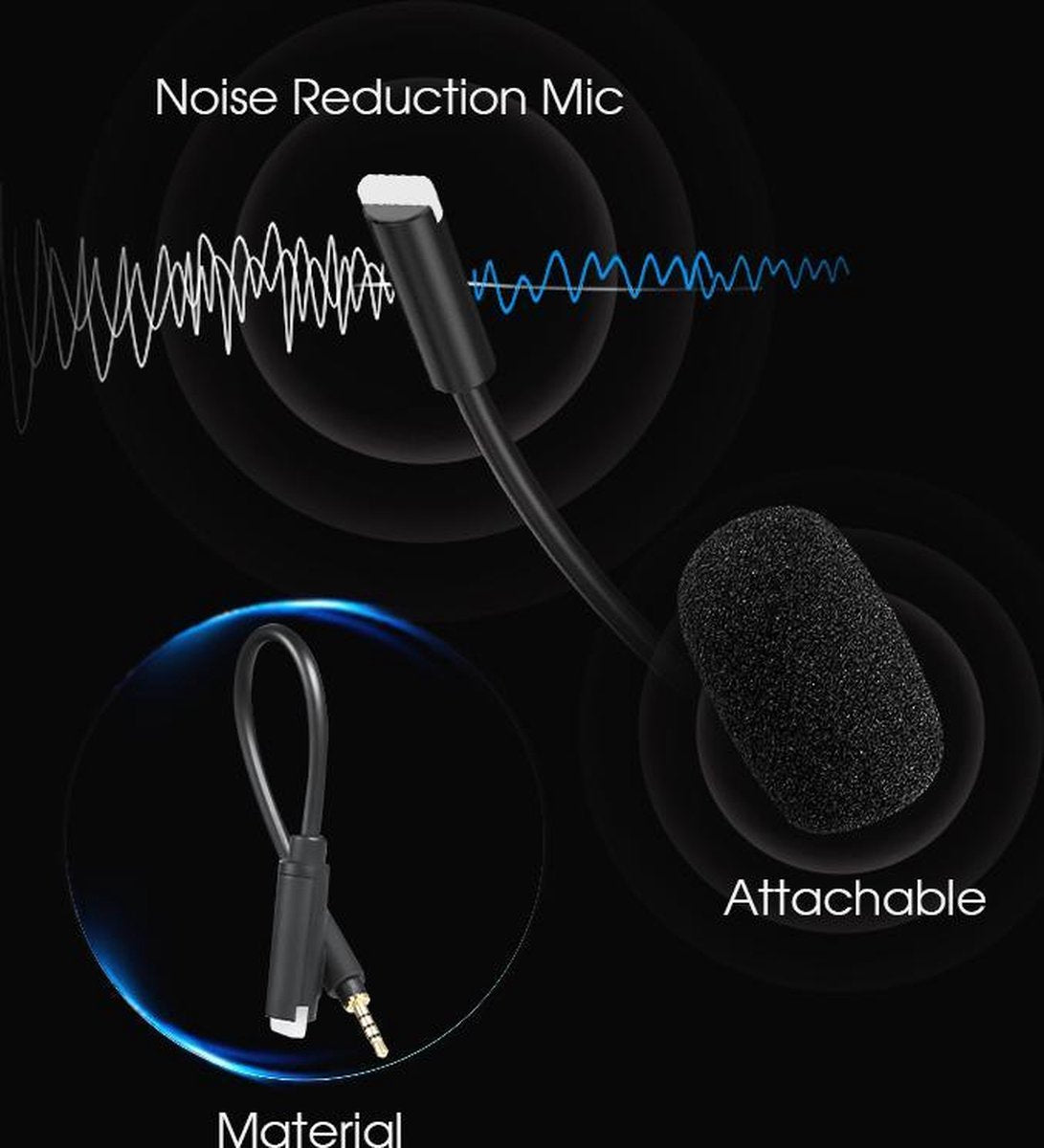 EasySMX VG-C026 Over-ear gaming headset met microfoon - Draadloos - Zwart