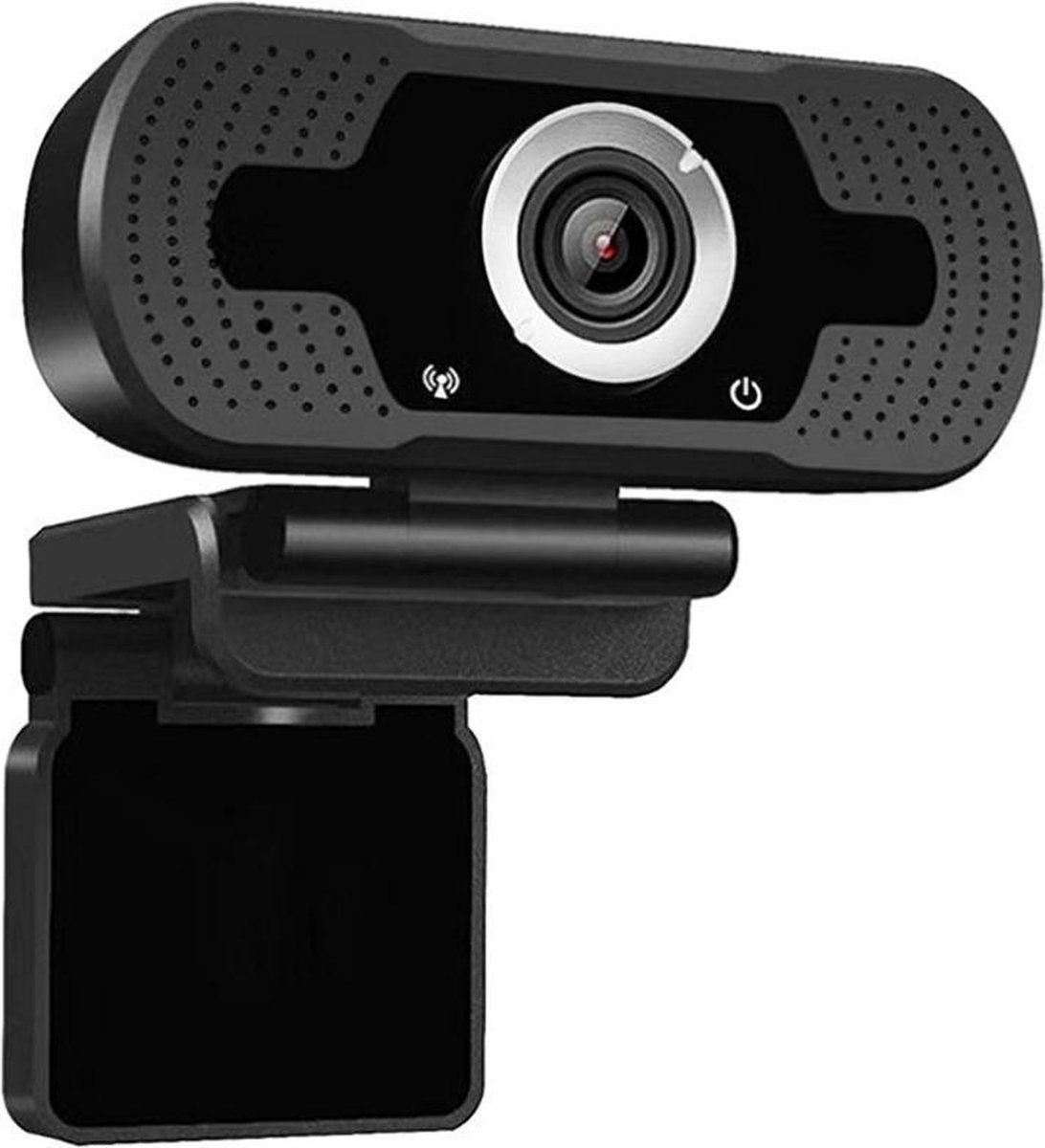 NÖRDIC EC-A258, Webcam with microphone for PC, laptop, Web camera HD 1080p, black