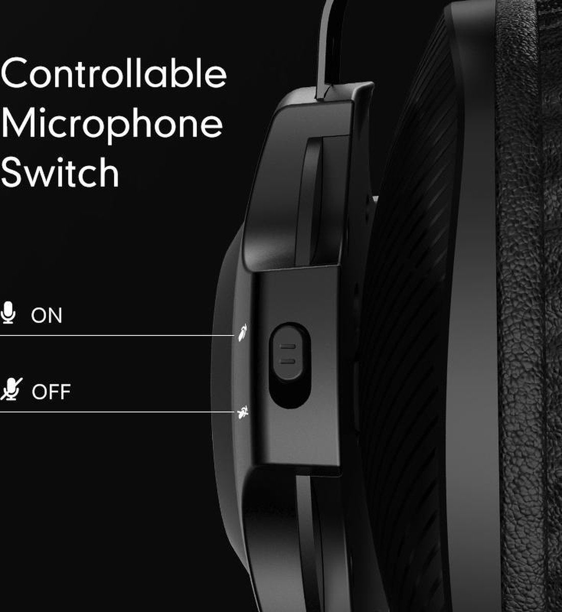 EasySMX VG-C159 Over-ear gaming headset met microfoon, surround sound 7.1 RGB LED, zwart