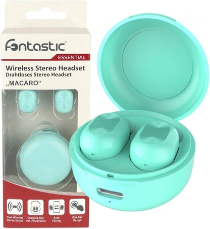 Fontastic 260636  Draadloze Oordopjes In-ear met Oplaaddoos - Turquoise