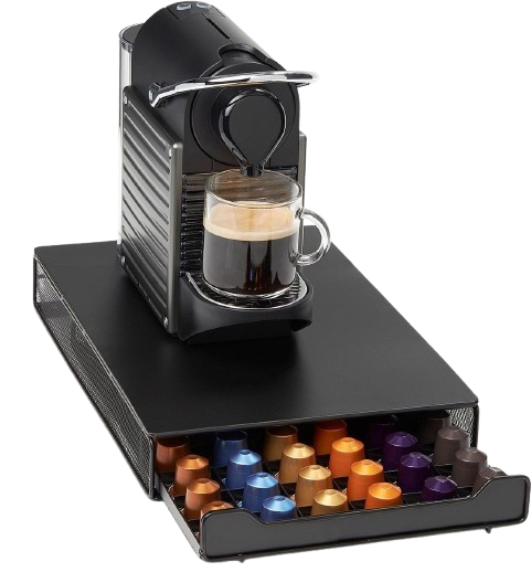 Nespresso Capsulehouder met lade - 60 Cups - zwart