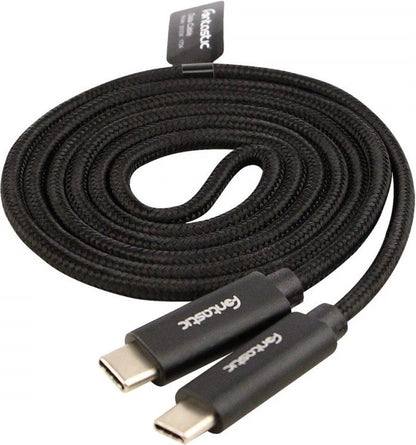 Fontastic 251238 USB-C to USB-C cable - 1 meter - Black