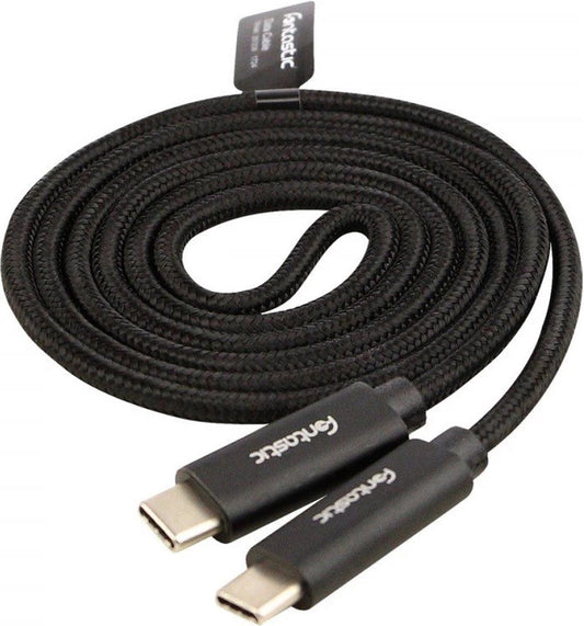 Fontastic 251238 USB-C naar USB-C kabel - 1 meter - Zwart