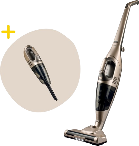 NÖRDIC VAC-002 - 2-in-1 Draadloze stofzuiger - 150W - Zakloos - Roségoud