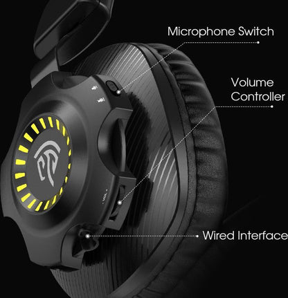 EasySMX VG-C026 Over-ear gaming headset met microfoon - Draadloos - Zwart