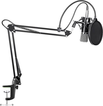 MAONO AU-A03 podcast microfoon set, condensator microfoon incl. beweegbare arm en filter zwart