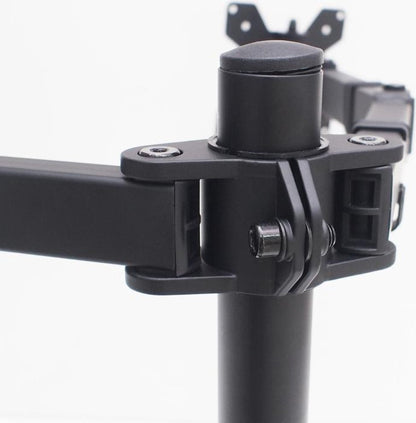 NÖRDIC MS-01 Universele monitorbeugel, Dubbele schermen, 13-27 inch, Max 8 kg per arm, Roteerbaar en kantelbaar, Zwart