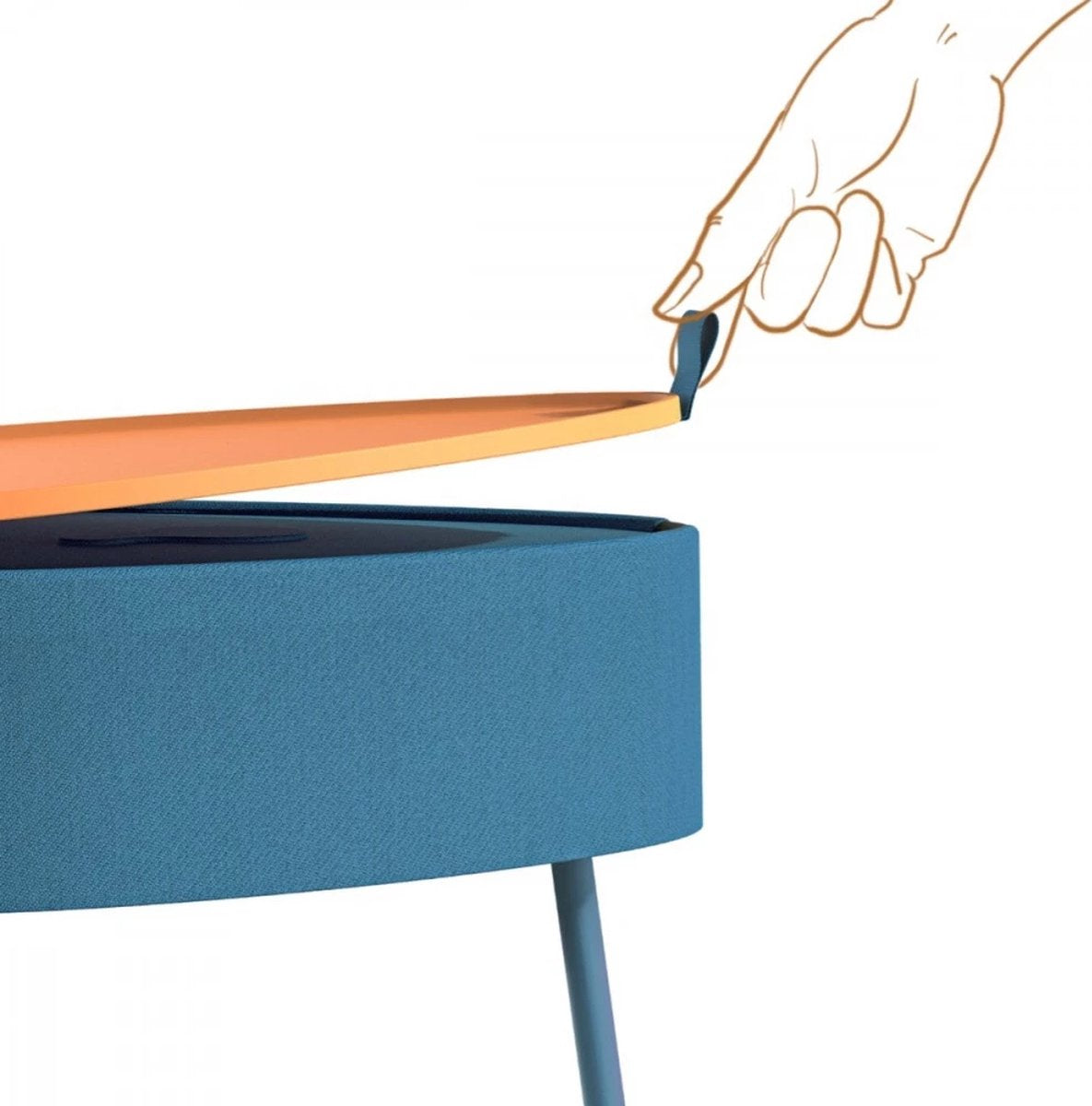 Fontastic 255212 Draadloze luidspreker table design - Bluetooth 5.0 - Blauw/Oranje
