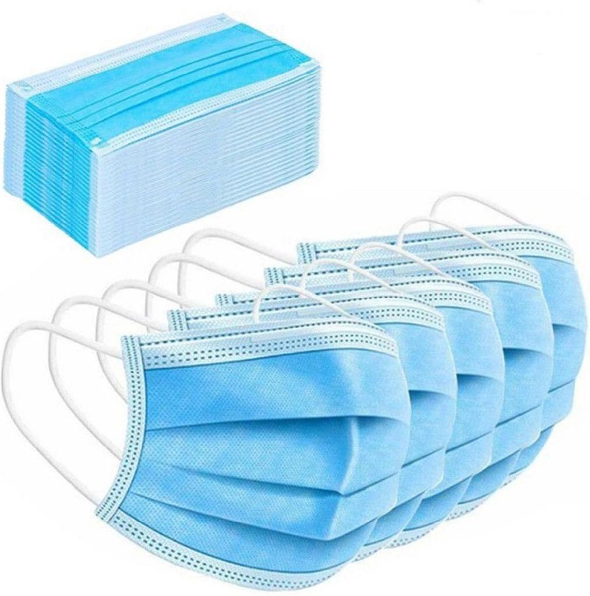 PLATINET FSM05 3-layer disposable mouth mask / face mask non-medical 10 pieces Blue