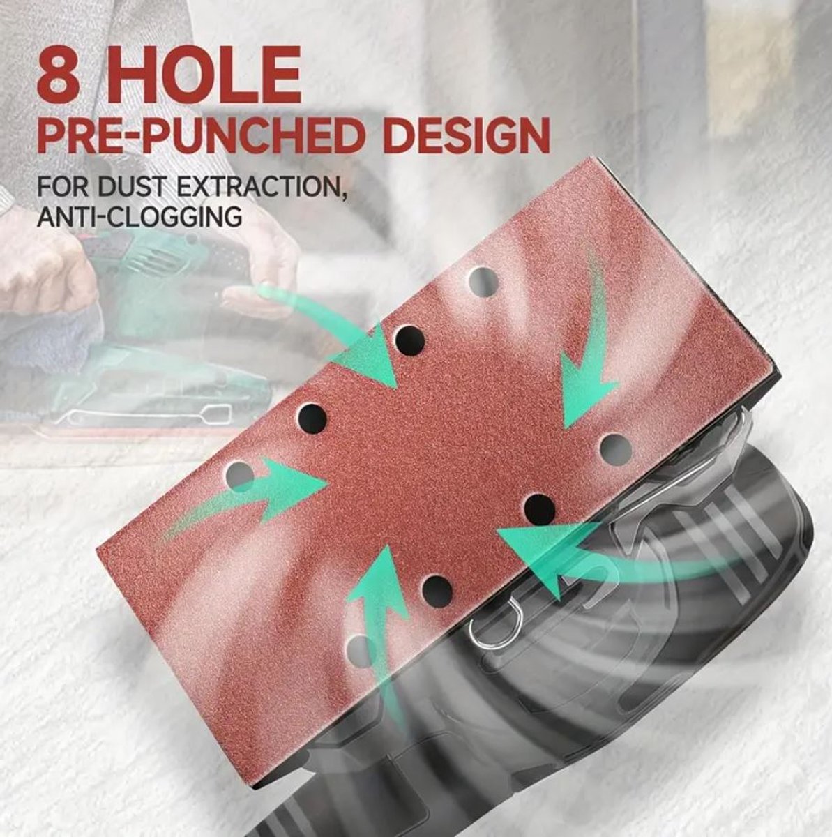 10 x Schuurpapier voor Schuurmachine - P40 Korrels - Zelfklevend schuurstroken - 93x185 mm