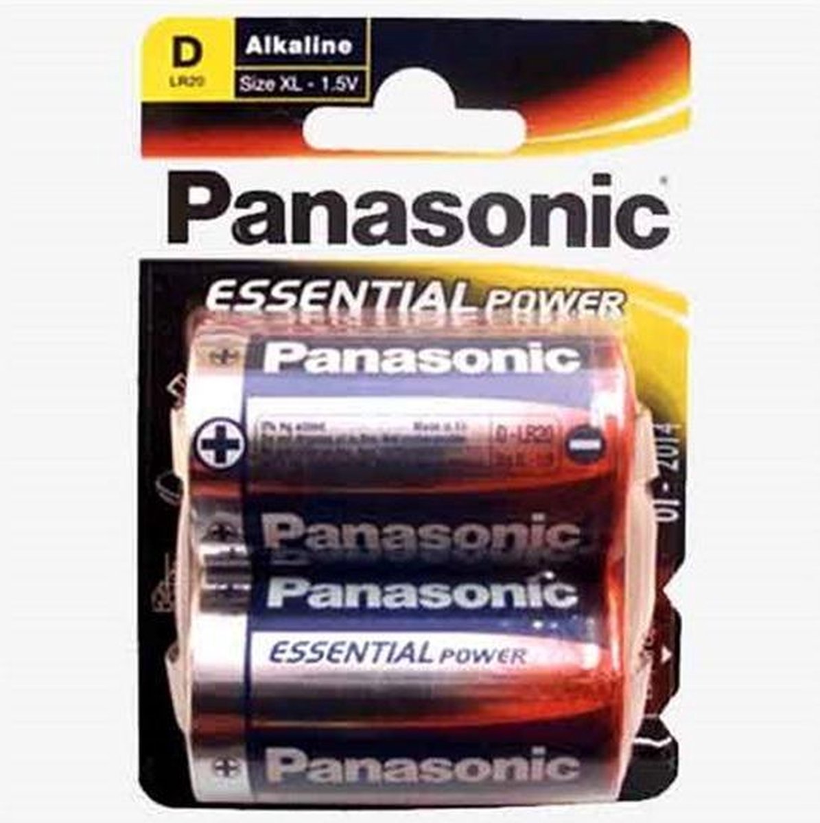 Panasonic PBALR020B2 , Alkaline Power Alkaline 1.5V niet-oplaadbare batterij - Type D