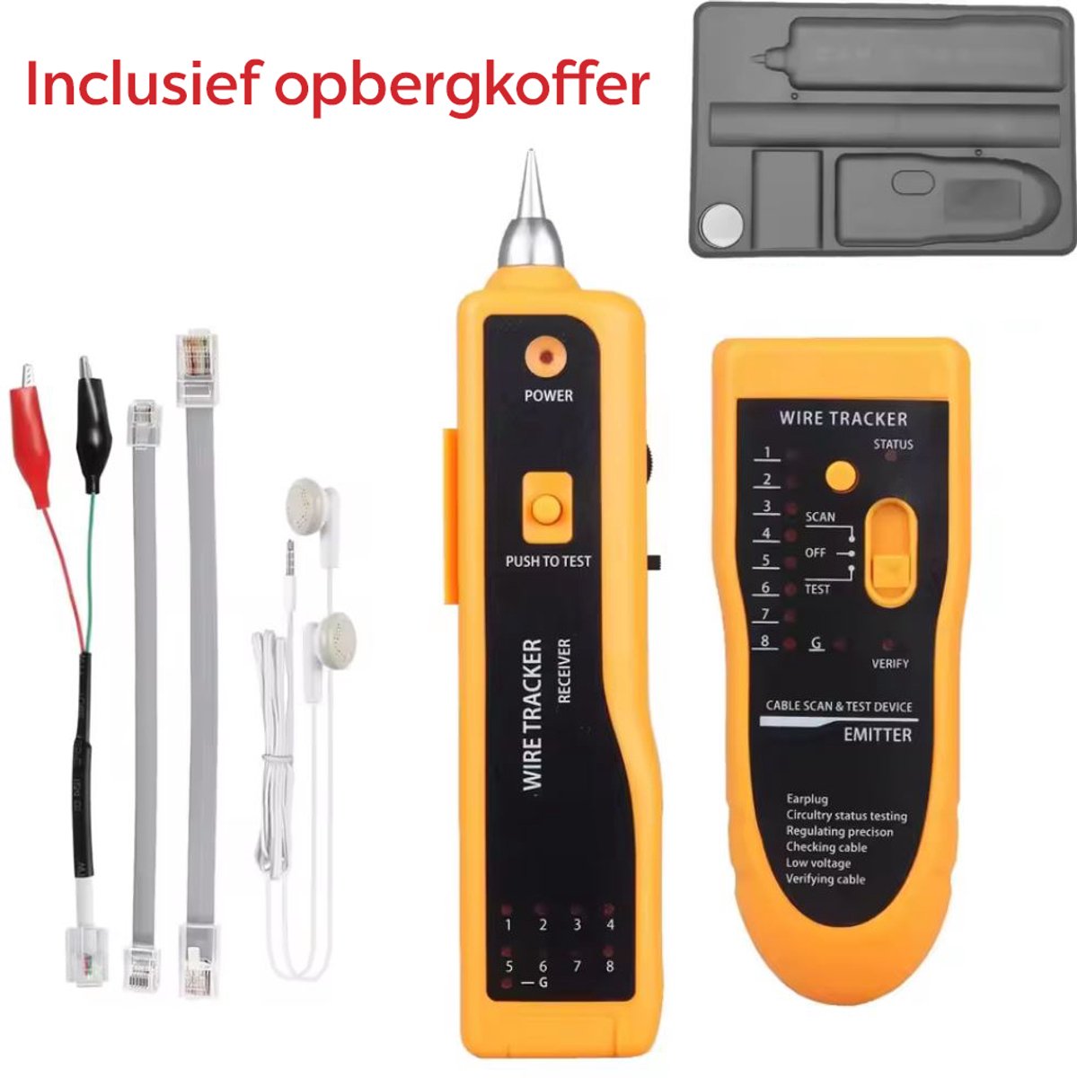 Kabel Tracer & Netwerk Tester - Handheld Wire Tracker voor Ethernet, LAN, Telefoon & Draaddetectie