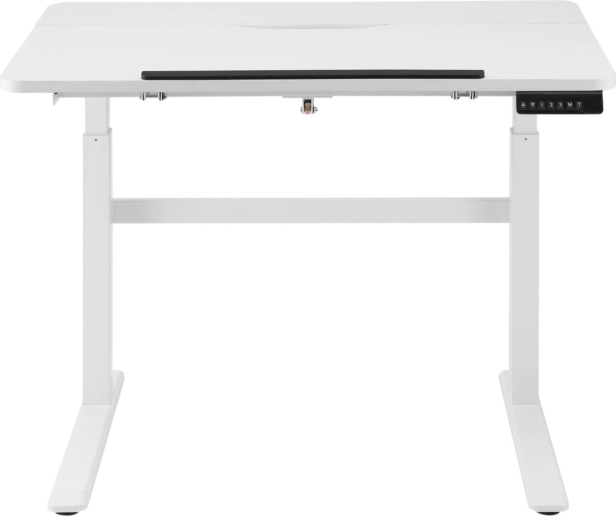 DELTACO OFFICE DELO-0100 Electrically adjustable sit-stand desk - tiltable - LED - 1200x740 cm