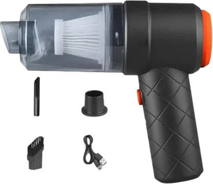 Delmark Portable Mini Car Vacuum Cleaner 2-in-1 - Incl. Blowing Function - Rechargeable with USB C