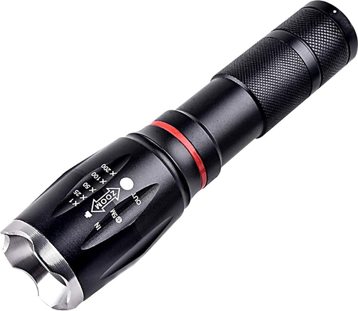 Platinet PAF10W Tactical rechargeable aluminum LED flashlight with extra LED light panel and power bank function black