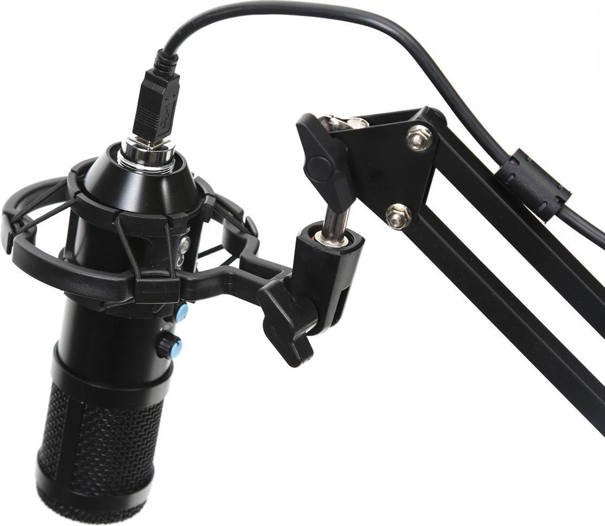 VARR pro gaming microphone USB in a set with metal arm and shock mount, perfect for streaming, gaming, youtube