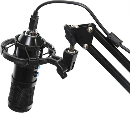 VARR pro gaming microphone USB in a set with metal arm and shock mount, perfect for streaming, gaming, youtube