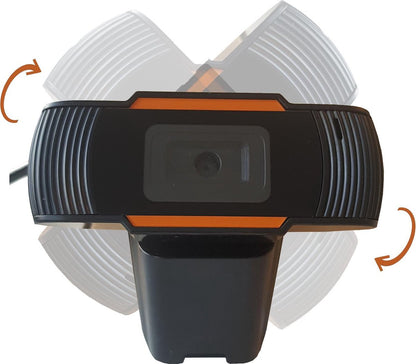 NÖRDIC WEBCAM-720, Webcam met microfoon voor PC, laptop, Webcamera HD 720p, zwart