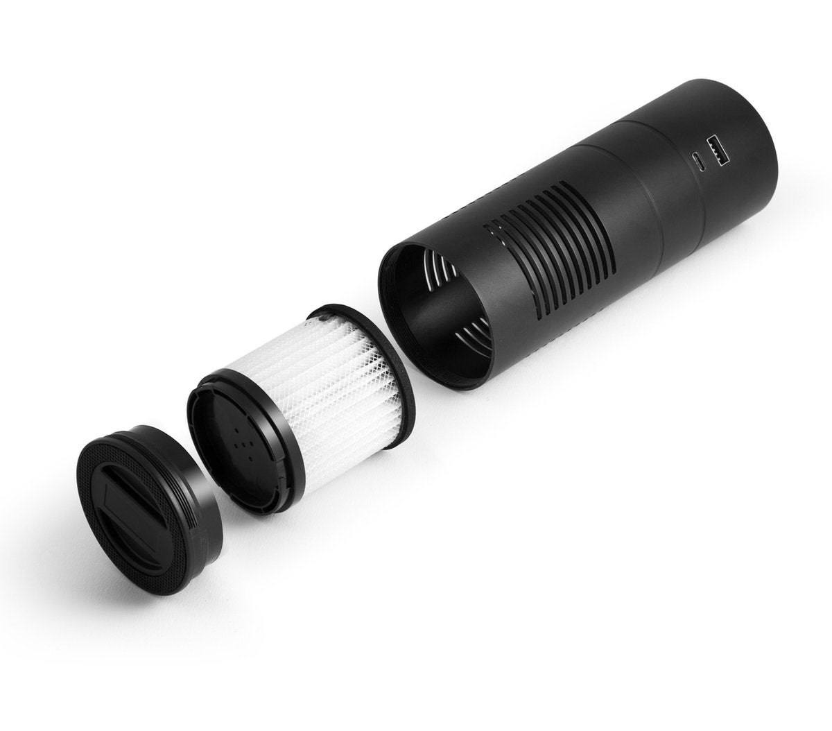 Technaxx  TX-131+ USB-Lucht zuivering en ionisator met UV-licht en vervangbaar HEPA-filter voor de auto, vrachtauto, kantoor en/of thuis zwart