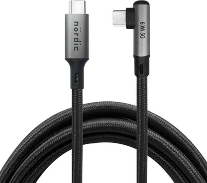 NÖRDIC USB-C naar USB-C - USB3.2 Gen1 - Geschikt voor Oculus Quest / Quest 2 VR bril - 5m - Zwart