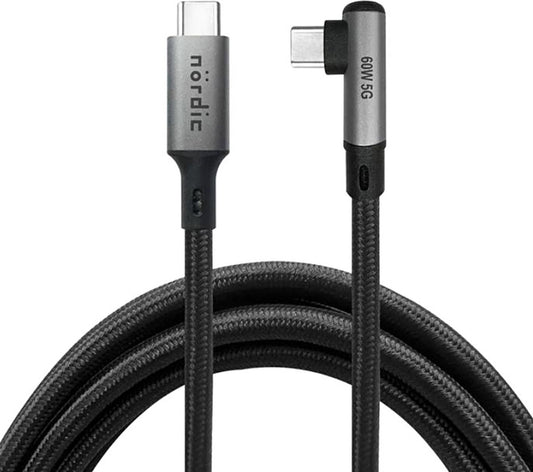 NÖRDIC USB-C to USB-C - USB3.2 Gen1 - Suitable for Oculus Quest / Quest 2 VR glasses - 5m - Black