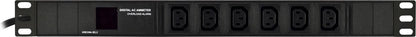 Deltaco GT-8502 power extension 2m 6 AC output(s) Indoor, black