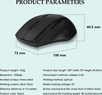 Optische Muis Draadloos - Ergonomisch - Geschikt voor Windows 11, 10, 8.1, 8, 7, XP, Vista, Linux & Chromebook