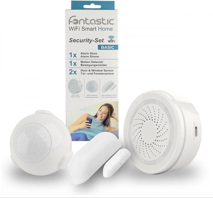 Fontastic 254406 Smart Home Security bewegingsmelder sirene deur/raam sensor WiFi