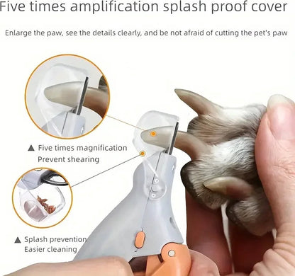 Huisdier nagelknipper - LED lampje - Opvangbakje - Honden nagelknipper - Veilig Knippen - RVS - Wit