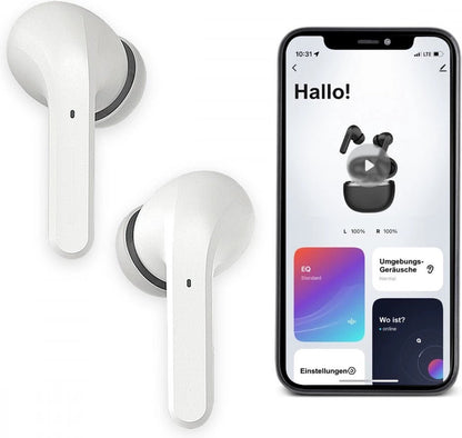 Fontastic 261909 Draadloze Oordopjes In-ear met Oplaaddoos - ANC - Bluetooth 5.3 - Wit