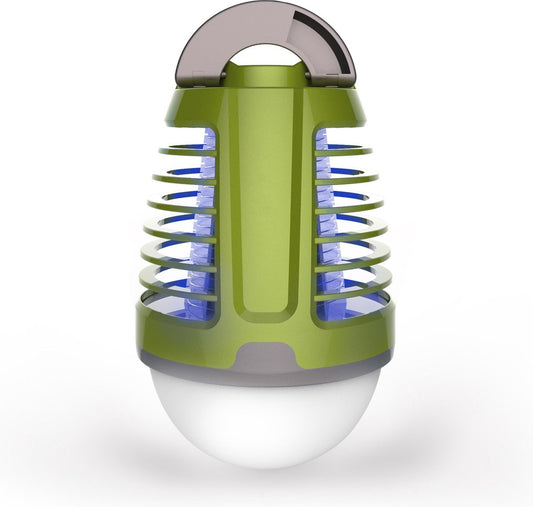 PLATINET PMKL6500 Muggenlamp en LED lantaarn - 6500K - IP44 - Groen-wit