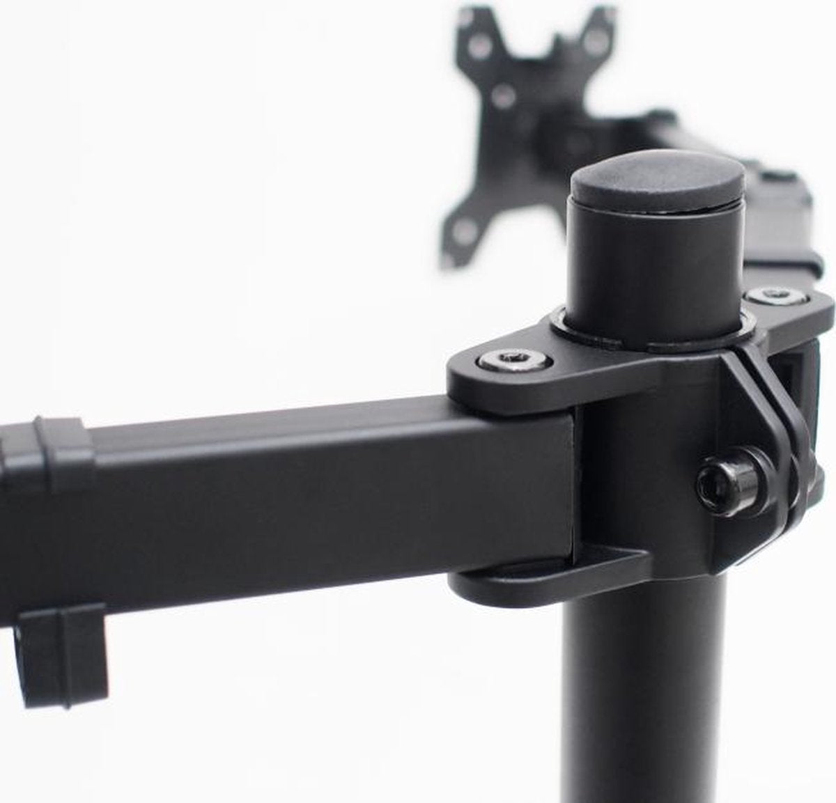 NÖRDIC MS-01 Universele monitorbeugel, Dubbele schermen, 13-27 inch, Max 8 kg per arm, Roteerbaar en kantelbaar, Zwart