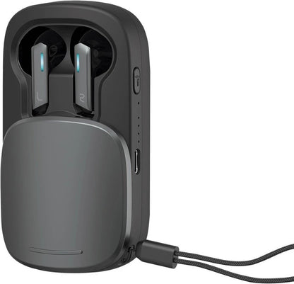 Fontastic - 262265 - Draadloze Oordopjes en Ingebouwde speaker - Inclusief Zaklampfunctie - Zwart