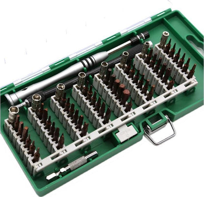 DELTACO VK-55 Gereedschap set smartphone reparatie, 58 stuks, Precisie CRV, groen