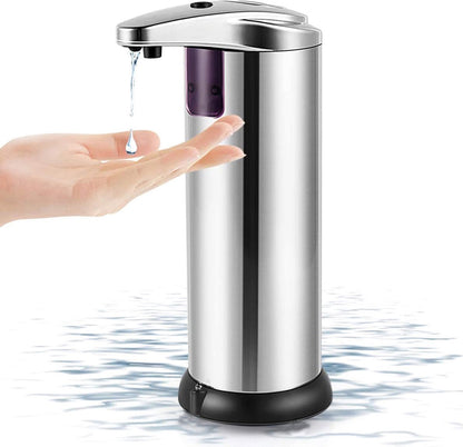 Platinet PHS250 Automatische RVS Zeepdispenser - No Touch Zeep Dispenser met Sensor - 250ml inhoud - Ook geschikt voor desinfecterende vloeistoffen - RVS-Zilver