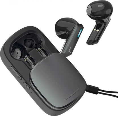 Fontastic - 262265 - Draadloze Oordopjes en Ingebouwde speaker - Inclusief Zaklampfunctie - Zwart