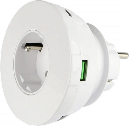 Fontastic 260742 Stopcontact - 4 in 1 - USB-A en USB-C - Snellader - Wit