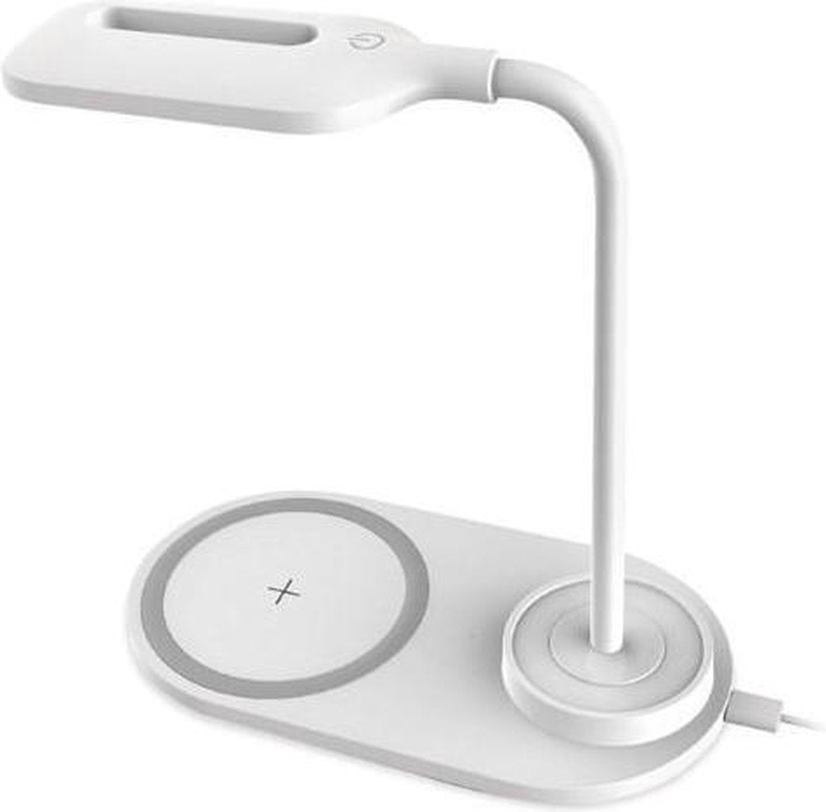 PLATINET PDL1930W LED bureaulamp 5W met ingebouwde 5W Qi draadloze oplader Wit