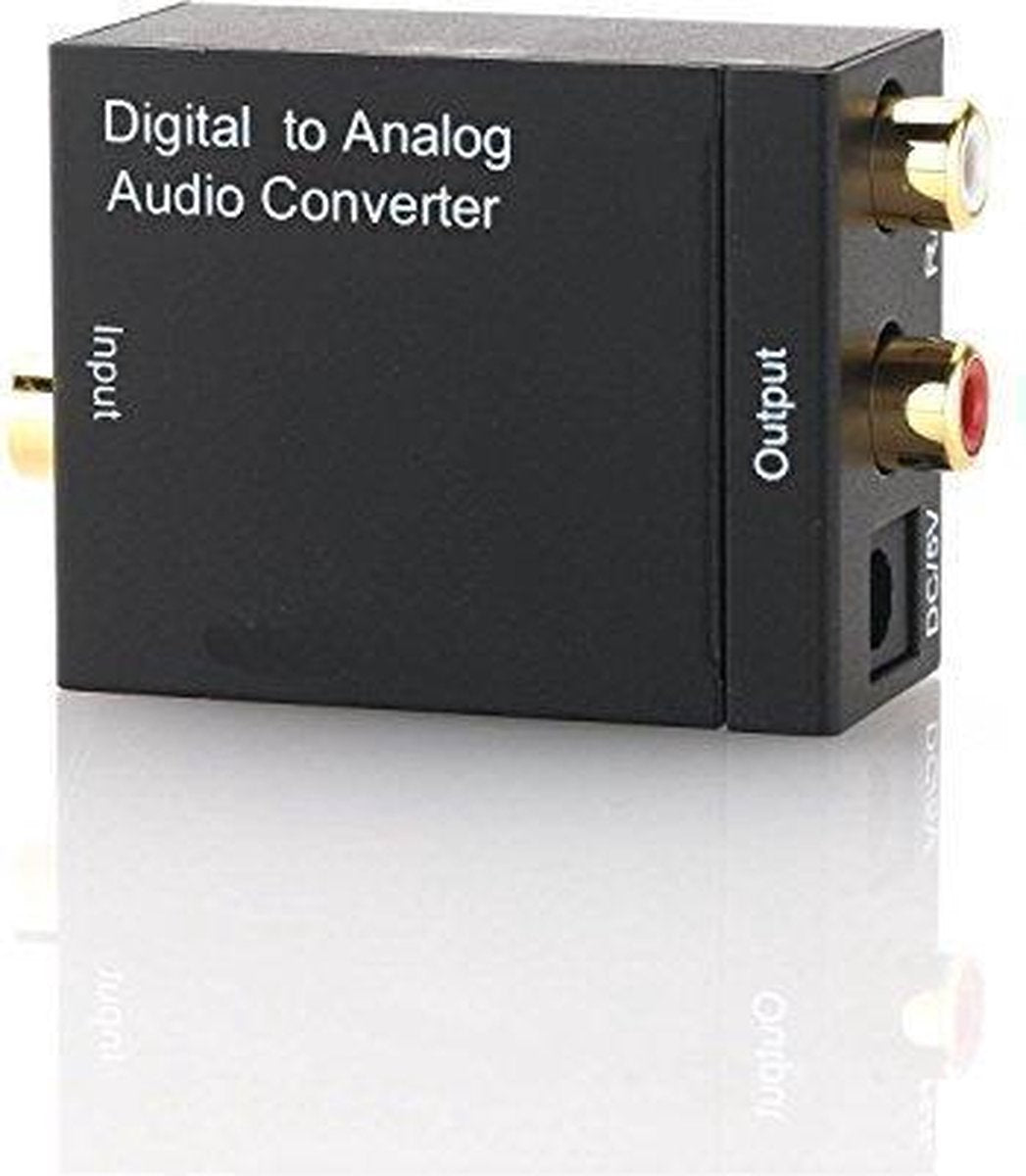 NÖRDIC SGM-107 Digital to Analog Audio Converter, Toslink and Coaxial to RCA L/R Audio, Black