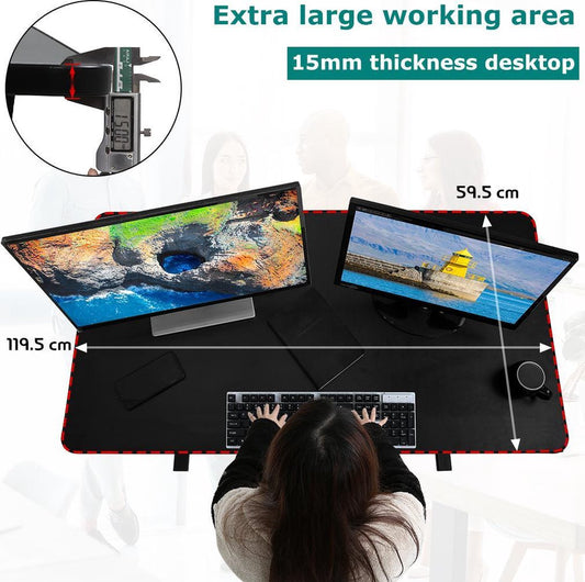 FDW SD-A5280-Black Verstelbaar sta bureau - 120x60 cm - Ergonomisch - in hoogte verstelbaar - Zwart