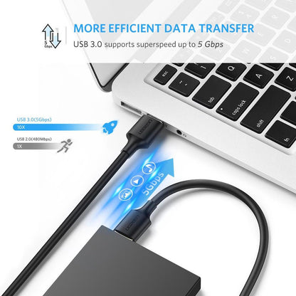 UGREEN 10369 - USB-A to USB-A SuperSpeed ​​Data Cable - USB 3.0 - 5Gbps - 0.5m - Black