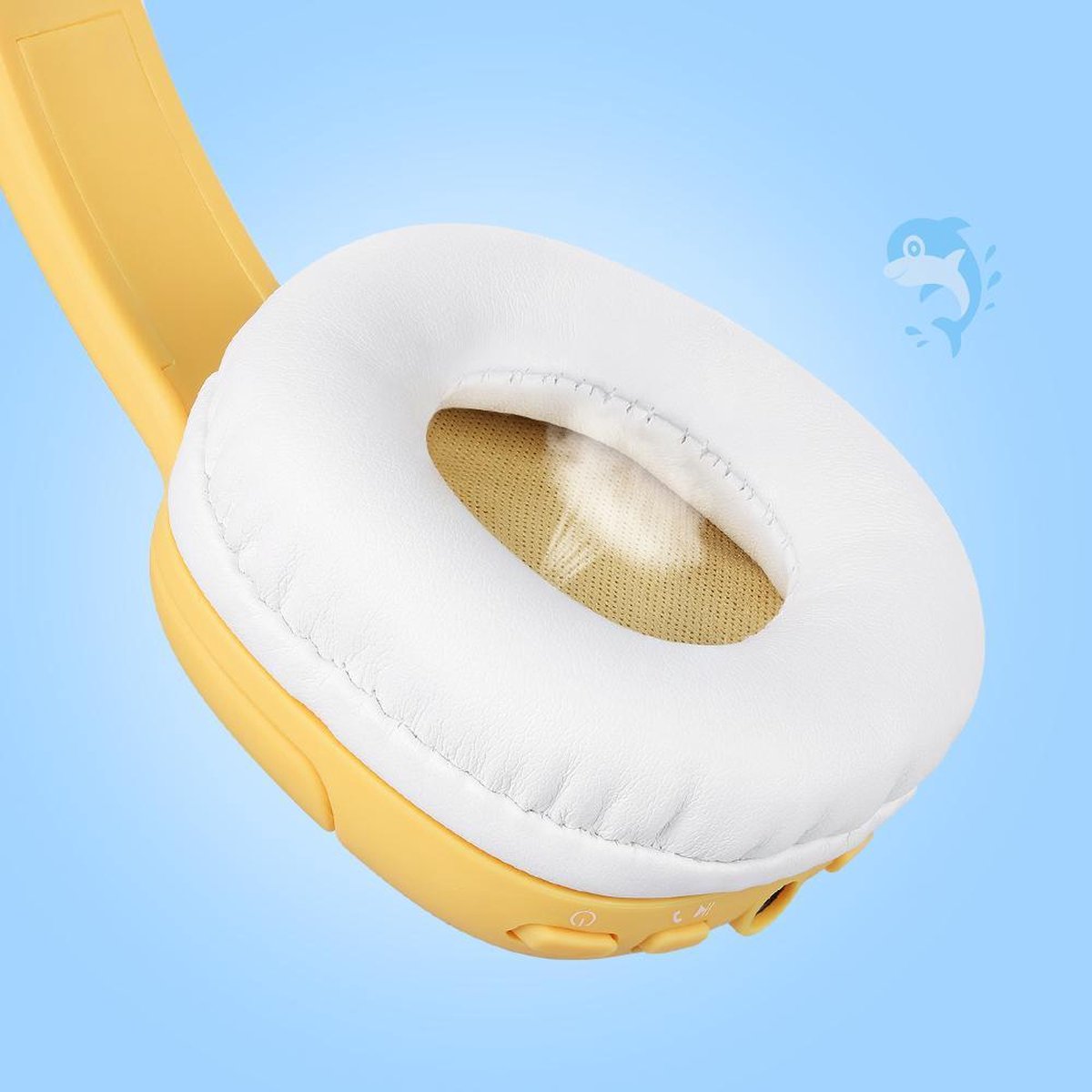 EasySMX EC-C003, Bluetooth headset for children with volume control, yellow/blue