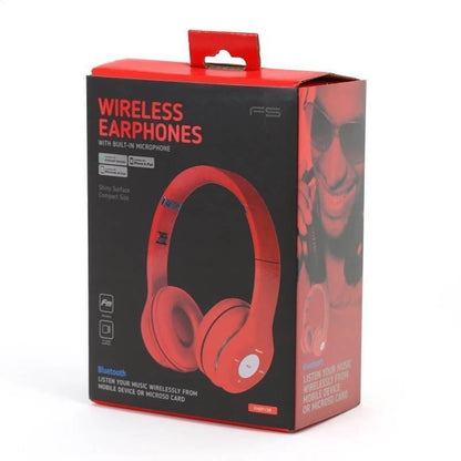 Omega FH0915GG Bluetooth Koptelefoon met microfoon en USB - BT 5.0 - Rood